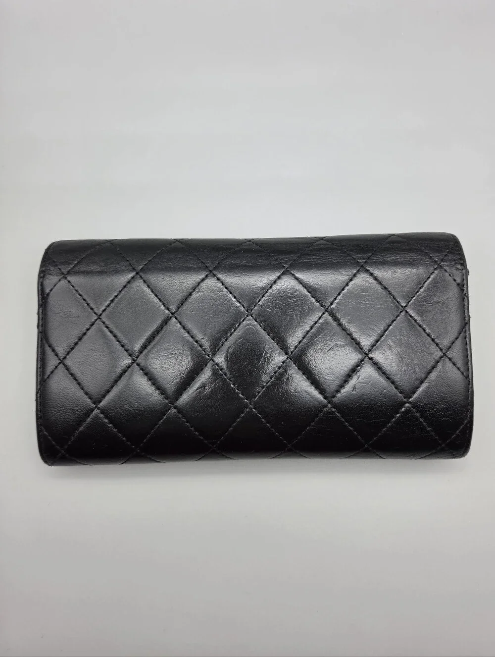 🖤CHANEL Authentic Black Quilted Leather Flap Wallet with Silver CC🖤
